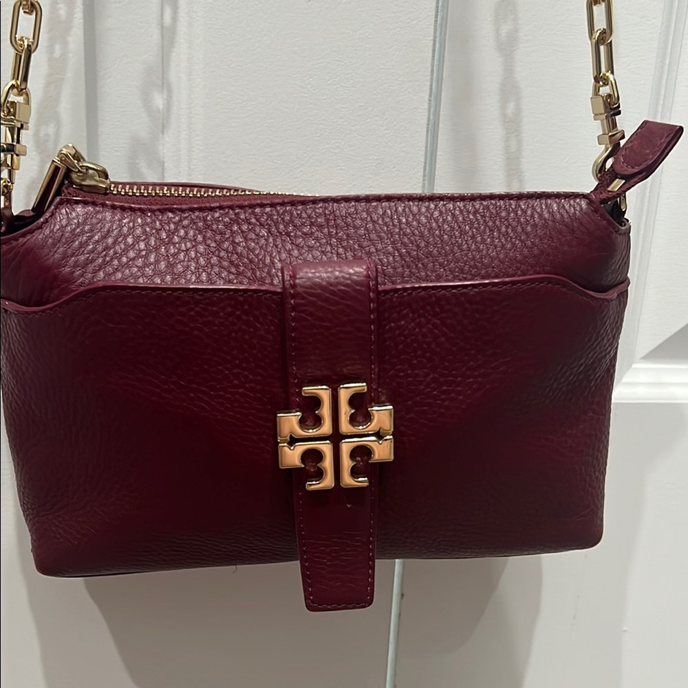 Tory Burch Burgundy Leather Crossbody Bag (used)